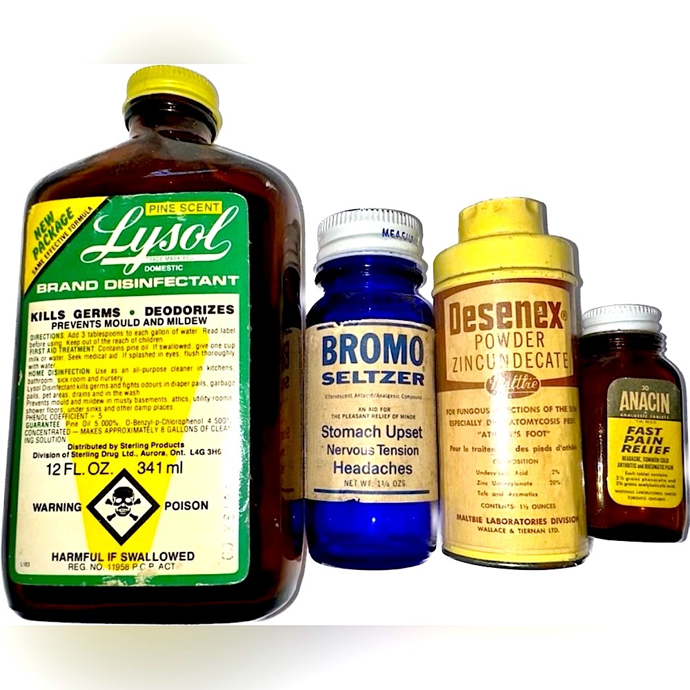 Vintage Medical & Disinfectant Bottle Collection